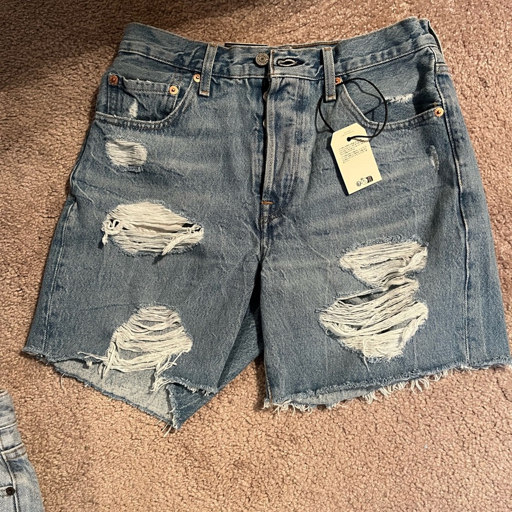 Levi's Distressed Denim Shorts